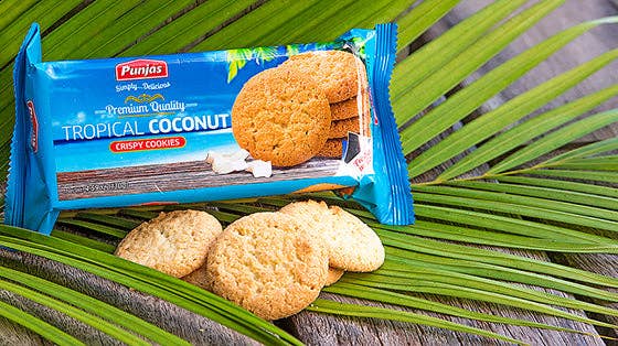 Punjas Tropical Coconut Cookies 130g (Fiji)